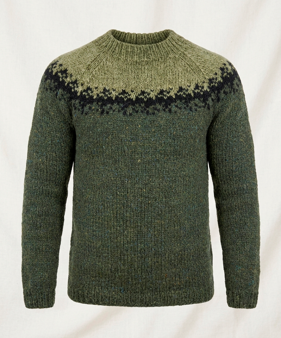 Viðar - Icelandic Sweater - Green